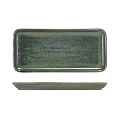 Страва прямокутна 27*12.5 см зелена Terra Porcelain Aqua Green GenWare