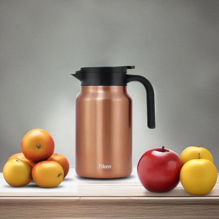 Термоглечик для кави 1,5 л з двостінної нержавіючої сталі, мідний Tiken