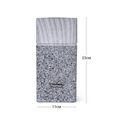 Подставка для кухонных ножей и ножниц Fissman 11x11x23см ГРАФИТ (2877)