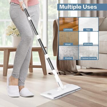 Швабра та відро з 5 миючимися мікрофібровими накладками 140 см Masthome