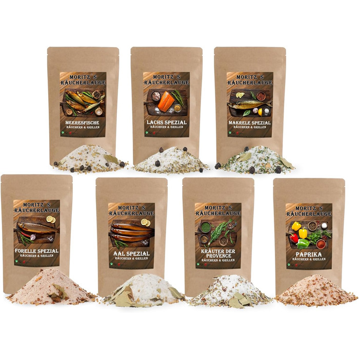 Спеції для копчення для риби, м'яса, сиру та багато іншого 7 шт Moritz