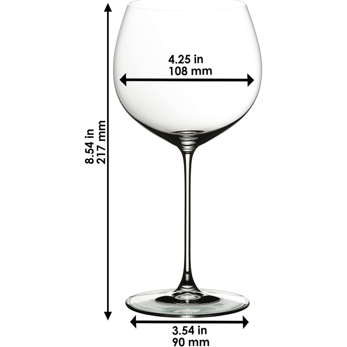 Старий Світ Піно Нуар, набір келихів для червоного вина з 2 предметів, кришталеве скло (дубове Шардоне), 6449/07 Riedel Veritas