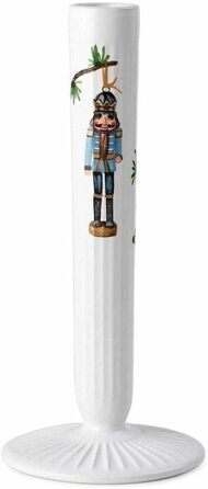 Свічник 20 см, білий з акварельним малюнком Christmas Hammershøi Kähler