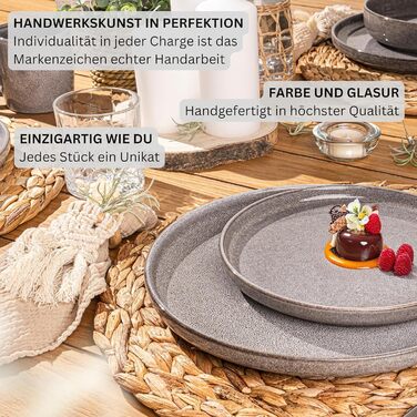 Набір посуду на 6 персон, 30 предметів, сірий Cairo Sänger