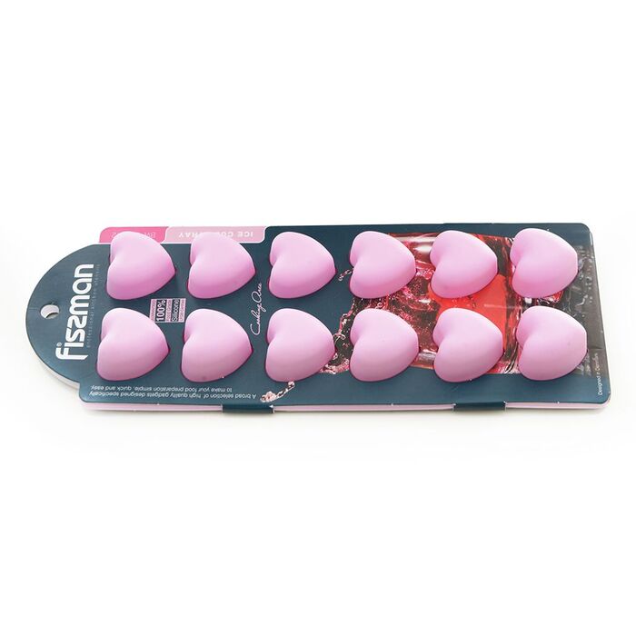 Форма для льда и шоколада Fissman 12 ячеек Серденькая 22x9x2,5 см (6696)