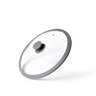 Кришка Fissman ARCADES 20 см з силіконовим ободом сірий (9921)