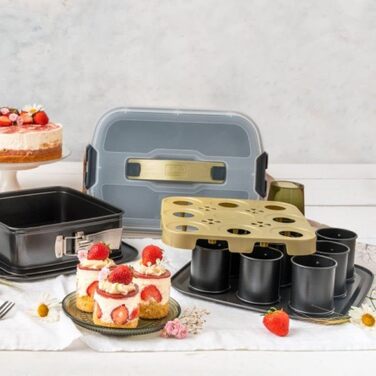 Форма для випікання з відповідною кришкою для прямого транспортування форма для випічки та транспортування (десерт і запіканка з капюшоном), 24 шт., 8