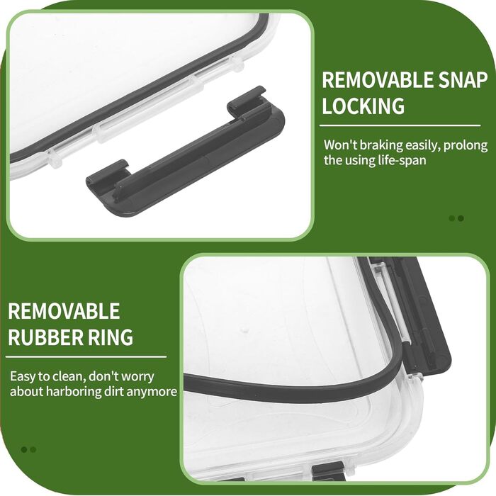 Набор из 5 стеклянных контейнеров для хранения продуктов 1 л с крышками Skroam