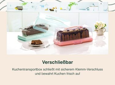 Коробка для транспортировки торта с крышкой, капюшоном и ручкой. Коробка для хранения, контейнер для торта, тарелка для торта, контейнер для торта, коробка для торта, тарелка для торта, начинка для торта, колокольчик для торта - (крем, прямоугольный)