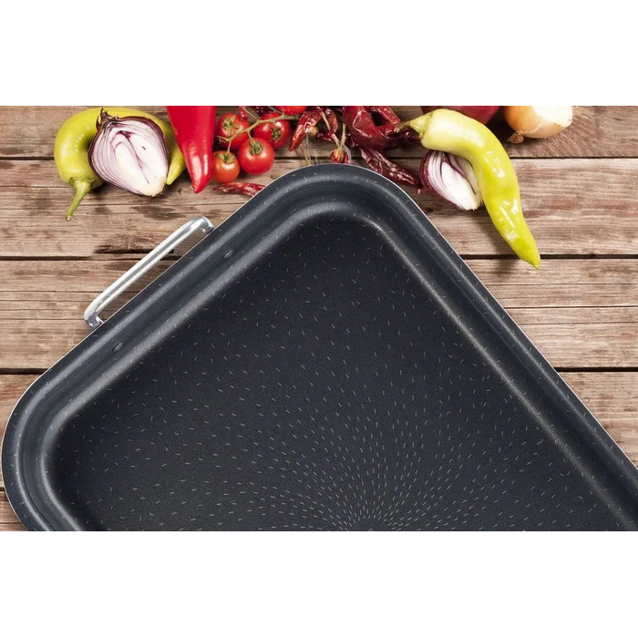 Tefal Деко Success,з ручками, прямокутна, 27х37см, алюміній, чорний