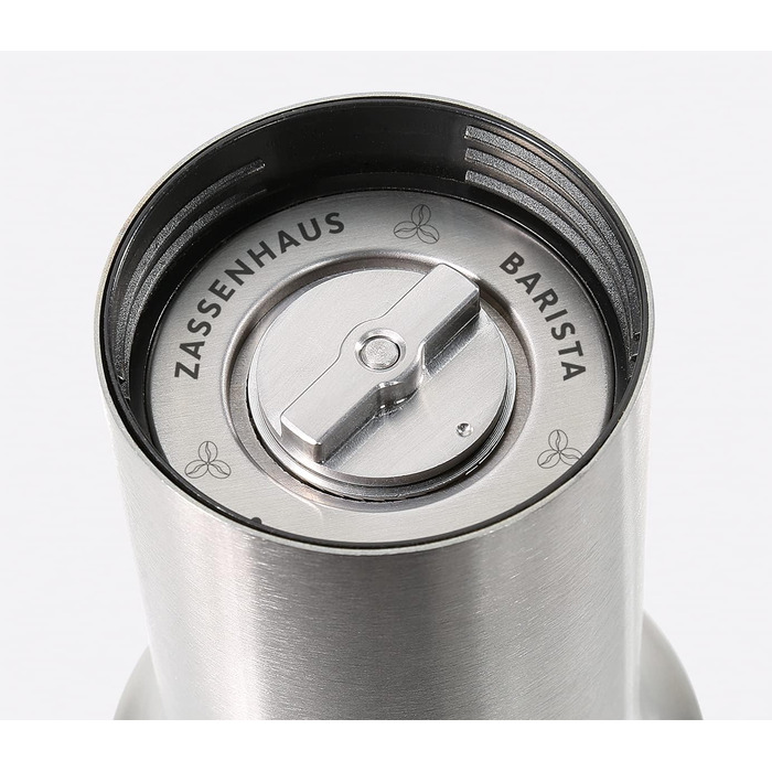 Кавомолка Zassenhaus бариста зі скла і нержавіючої сталі в кольорі сріблясто-прозора, висота 21см, 041170