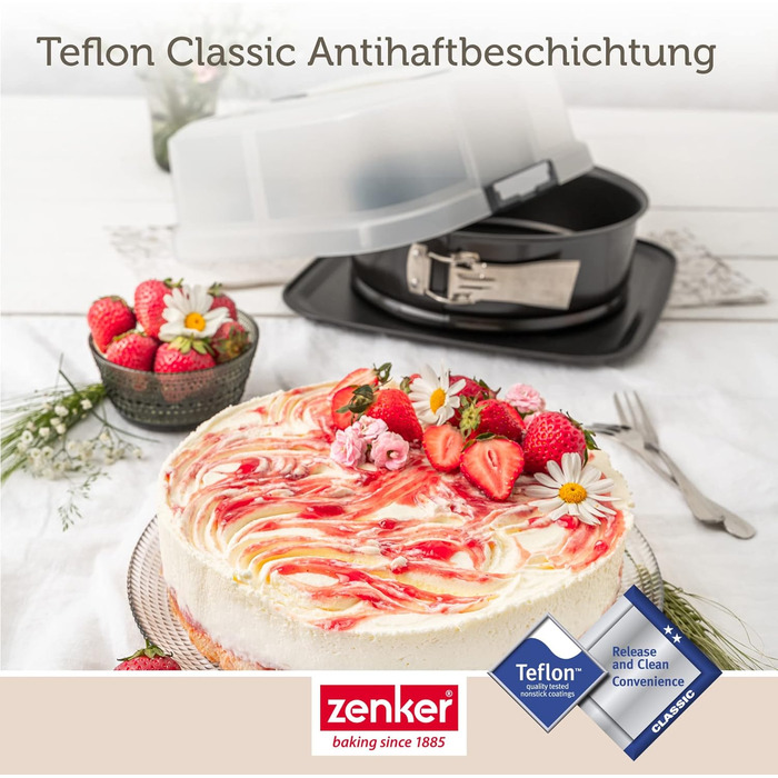 Форма для випічки з відповідною кришкою для прямого транспортування форма для випікання та транспортування (пружинна форма 24 см з кришкою), 24 шт., 8