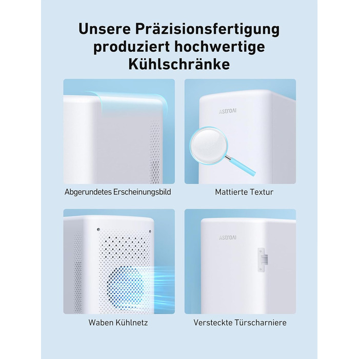 Міні-холодильник 6 л білий AstroAI