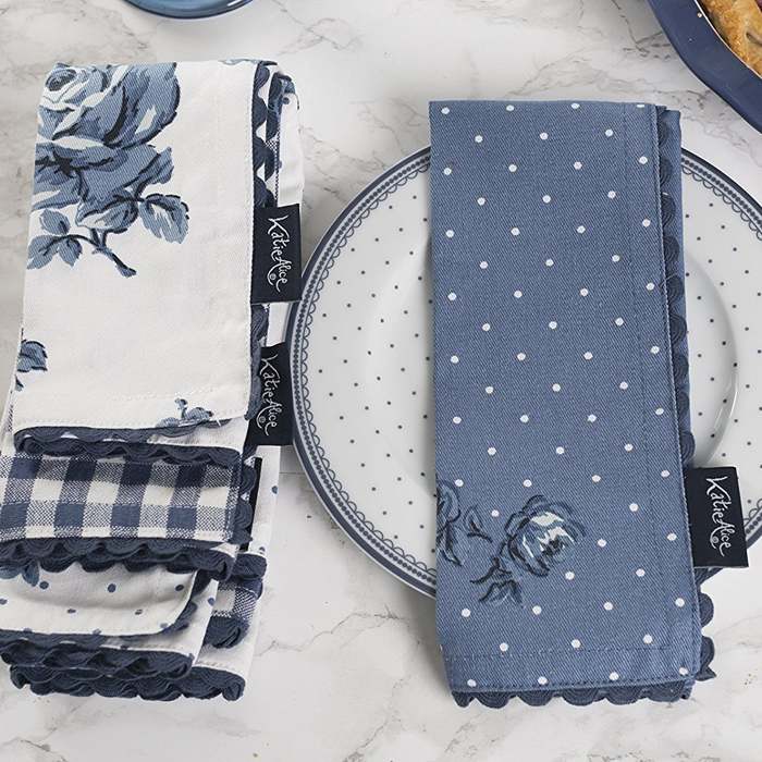 Набір серветок CreativeTops Vintage Indigo, бавовна 100%, 4 шт.