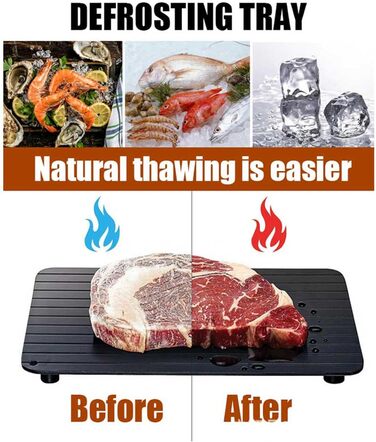 Доска для размораживания мяса 29,5x20,5 см с поддоном, черный Janurium