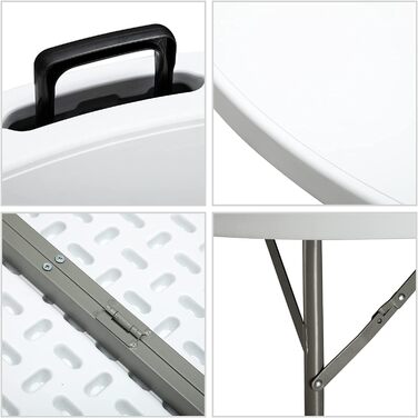 Складаний стіл для кемпінгу 122 см круглий HollyHOME