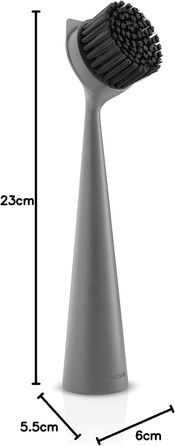 Нейлоновая щетка для посуды с практичным и эффективным лезвием для удаления грязи 23 см сірий EVA SOLO