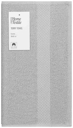 Рушник махровий Ardesto Essence 30х50см, 100% бавовна, сірий