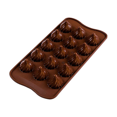 SCG47 Форма силіконова для шоколаду 'полум'я' 110x240 h28 мм, Ø27 мм (15х8 мл)