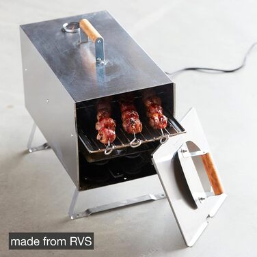 Електрична коптильня для теплого копчення 25,5 х 50,25 х 40,5 см barbecook