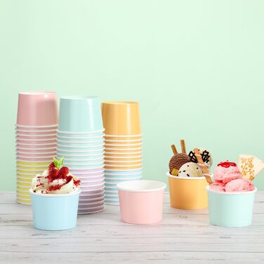 Набір паперові стаканчики для морозива 60 шт. 85 мл ZALAON