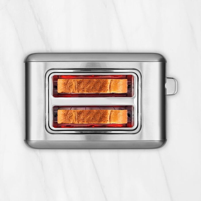 Цифровий майбутній тостер Ufesa з нержавіючої сталі з 2 скибочками, потужність 950 Вт, 9 ступенів підрум'янювання для хліба та бублика, сенсорний екран, функція розморожування