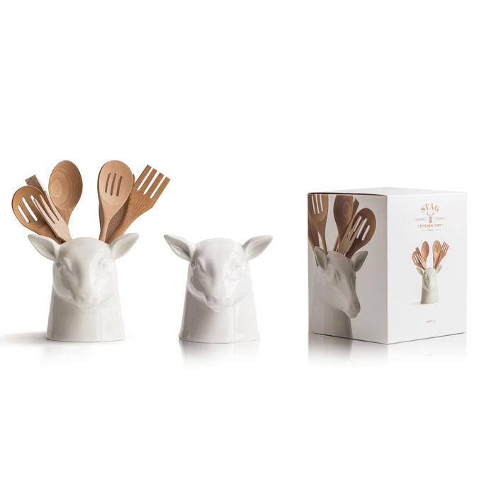 Подставка для кухонных аксессуаров Peleg Design Stag Head, керамика