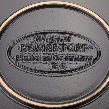 Блюдо для гриля з круглої гратами кругле, 32 см, чорне, Römertopf BBQ Römertopf