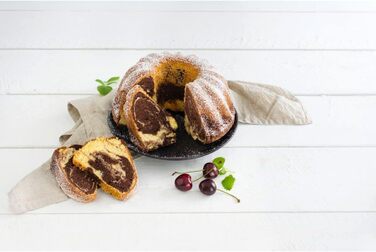 Форма для торта Zenker Z6527 Bundt Ø 25 см, стійка форма для торта з покриттям, для соковитого торта, кругла форма для випічки з антипригарним покриттям, кількість A 25 см одинарна
