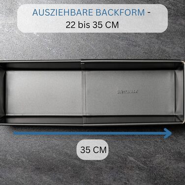 Форма для випічки хліба Westmark - високоякісна емальована форма для випікання хліба, як з пекарні - 32 см - для рівномірного підрум'янювання - 100 стійка до подряпин (чорна) (хліб розтягується)