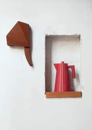 Електричний чайник 1,7 л червоний Plissé Alessi