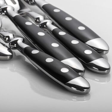 Набор столовых приборов на 6 персон, 30 предметов, черный Alata