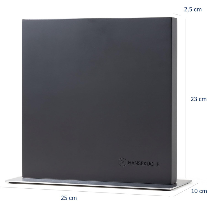 Блок для ножей магнитный из древесины акации (черная металлическая основа) Hanseküche