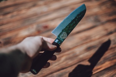 Ніж із дамаської сталі 17 см Santoku professional GRILLI