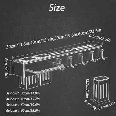 Настінний органайзер для кухонного приладдя 40 см CRCRC