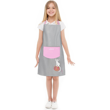 Фартух кухонний для дітей 46 х 60 см рожевий Viedouce