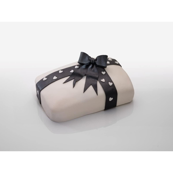 Прямоугольная пружинная форма CREME NOIR, форма для выпечки из листовой стали, форма для выпечки с антипригарным покрытием, армированным керамикой (цвет крем/антрацит), количество , 28 x 17 x 7 см (в комплекте с формой для торта)