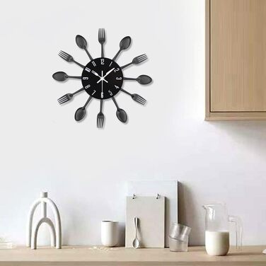 Настінний годинник з кухонним начинням з нержавіючої сталі Timelike