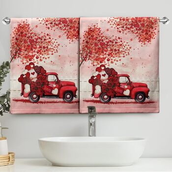 Різдвяні кухонні рушники Kwlegh, рушник для рук, різдвяна ялинка, цукерка-тростина, сніжинка, рушник для пальців, набір з 2 шт. , милий чоловічий банний рушник, високопоглинаючі рушники, 36 x (серце-ялинка-вантажівка)