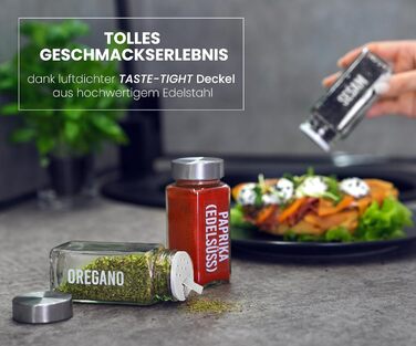 Набір з 18 баночок для спецій з настінними полицями DEKOFY