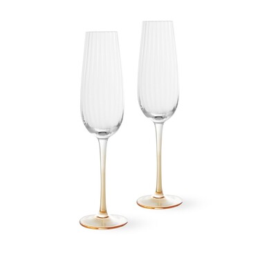 Набір з 2-х бокалів Fissman для шампанського 230 мл скло (19054)