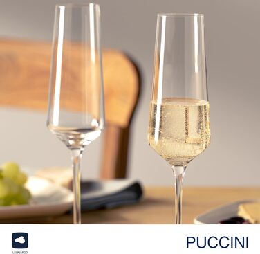 Келихи для рислінгу LEONARDO HOME PUCCINI (набір з 6 шт.) Келихи для вина, стійкі до подряпин (400 мл) Можна мити в посудомийній машині та довговічні Вічні келихи для білого вина Сучасний дизайн Келих для рислінгу Puccini 069540 6 келихів (келих для шампа