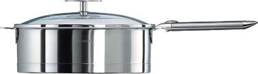 Сотейник 2 л с крышкой, серебристый Strate Cristel