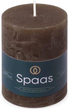 Свічка Spaas Rustic Pillar 70/95 мм 35 шт. - світло-рожева (темно-коричнева)