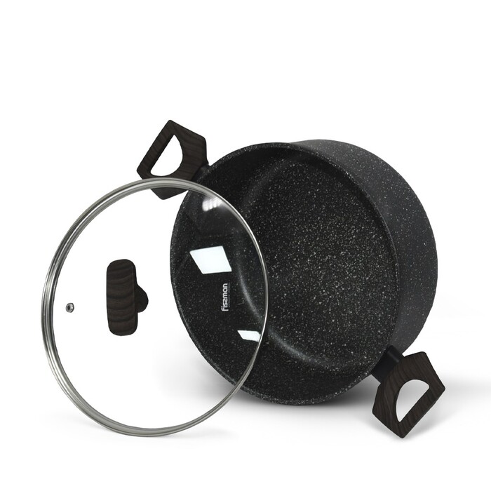 Каструля Fissman CARRIE 24x11 см/4,67л. зі скляною кришкою алюміній з антипригарним покриттям (14483)