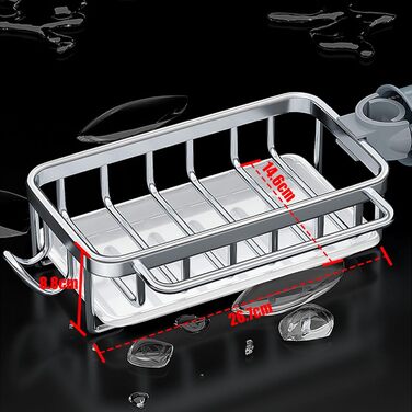 Органайзер для кухонного крана, сріблястий 27 x 15 x 9 см Baxnore