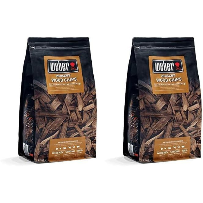 Набор треска для копчения со вкусом виски 2 упаковки 1,4 кг Weber