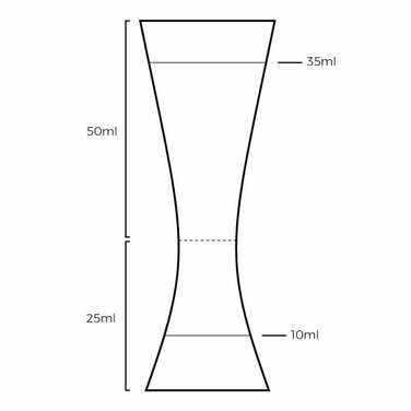 Джіггер 25/50 мл, Tiki Aero, Urbanbar (Урбанбар)