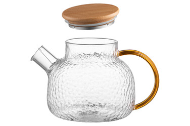 ARDESTO Заварник Gemini Dew 1000мл, боросиликатное стекло, бамбук, прозрачный