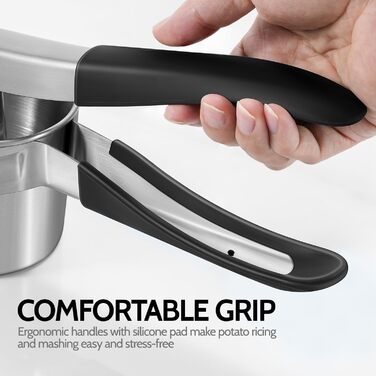 Пресс для картофеля с 2 сменными чашками, нержавеющая сталь Sopito